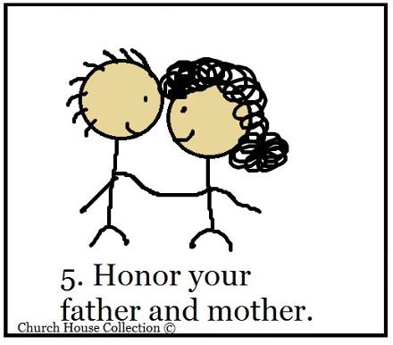 Honor Thy Father and Mother Sunday School Lesson for Ten Commandments