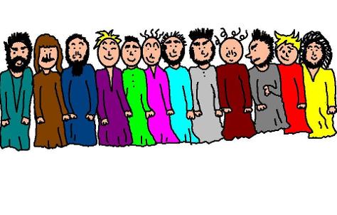 The 12 Disciples of Jesus Clip art picture cartoon by Church House Collection©