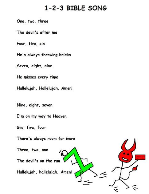 123 the devil's after me printable lyrics