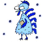 Turkey Sunday School Lessons- Turkey Thanksgiving Sunday School Lessons-Blue Cold Ice Frozen Turkey Holding A Bible Walking In The Snow Winter-Sunday School Lessons-Coloring Pages, Snack Ideas by Church House Collection