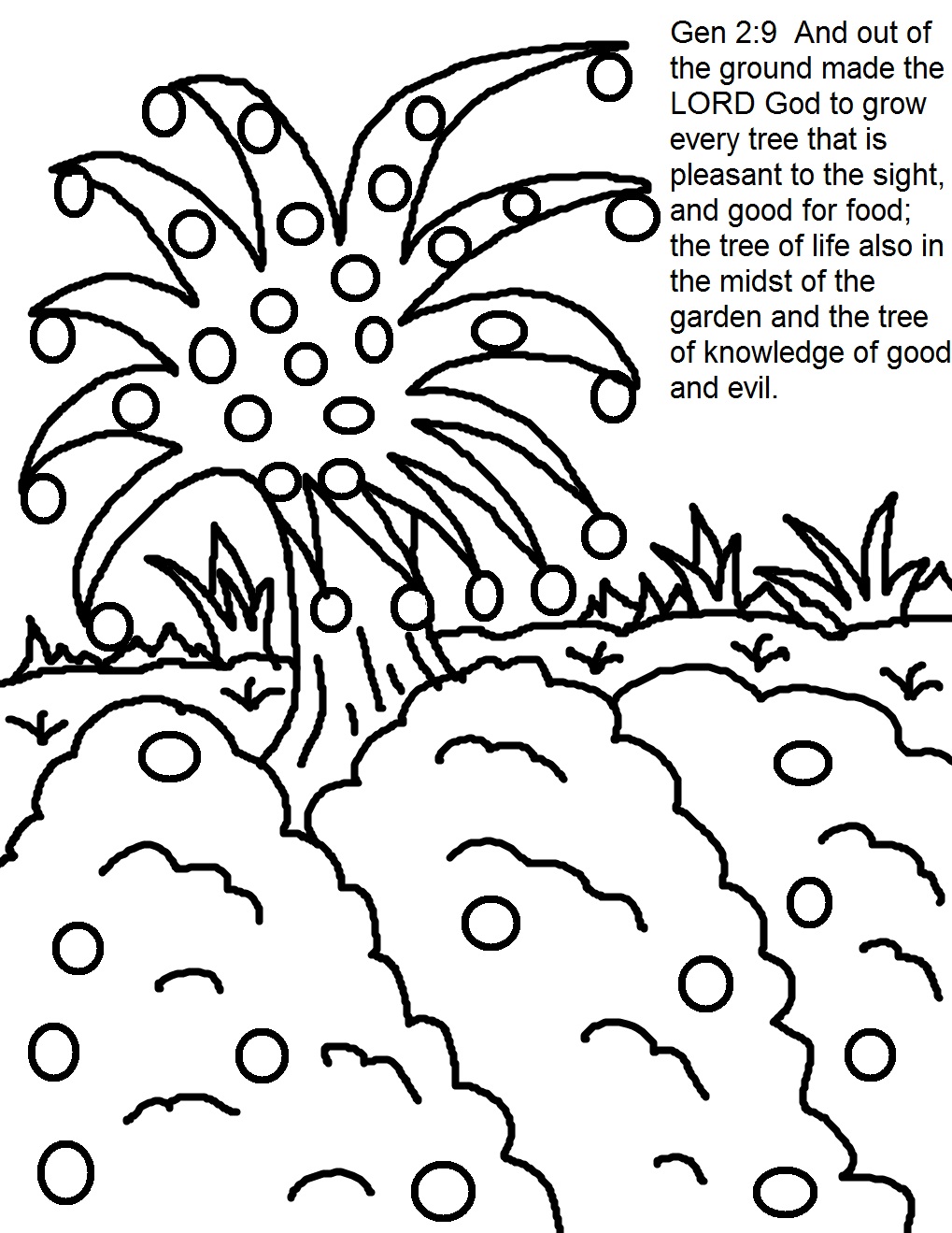garden of eden and coloring pages - photo #28