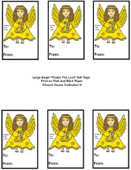 Angel Praise the Lord gift tags