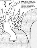 angel rolled the stone away coloring page matthew 28:2 Easter Resurrection coloring pages