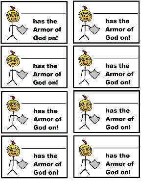 Armor of God Name Tags