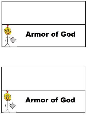 Armor of God Sandwich Ziplock Bag Template