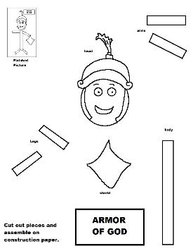 Armor of God Activity Sheet For Kids