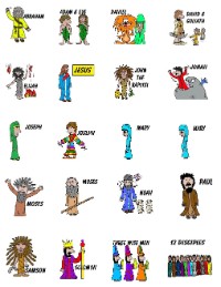 Bible People Printable Stickers