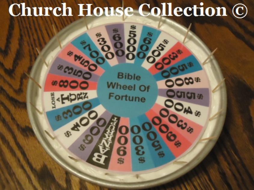Bible Wheel of Fortune Cake by ChurchHouseCollection.com Goes with our Bible Wheel Of Fortune Game