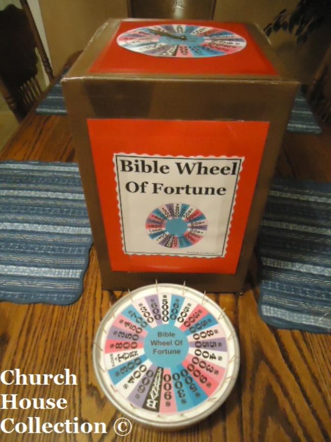 Bible Wheel of Fortune Game and Bible Wheel of Fortune Cake by ChurchHouseCollection.com