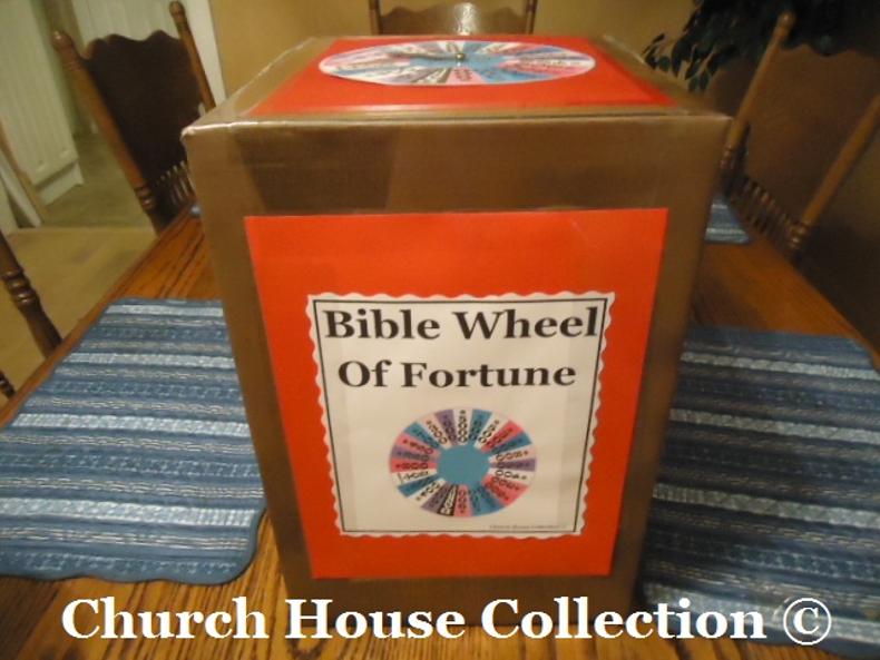 Bible Wheel of Fortune Game by ChurchHouseCollection.com Bible Wheel Of Fortune Game DIY Idea to make your own from cardboard and a printable template