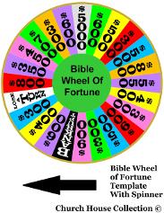 Bible Wheel Of Fortune Template Printable by ChurchHouseCollection.com