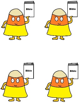 Candy Corn Holding Bible Template