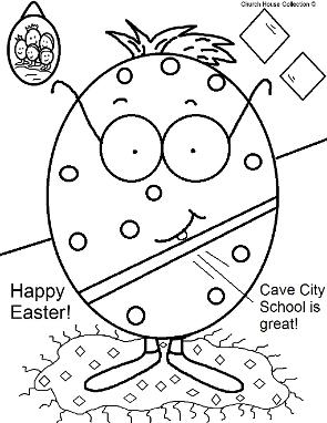 Cave City School Easter Egg Coloring page