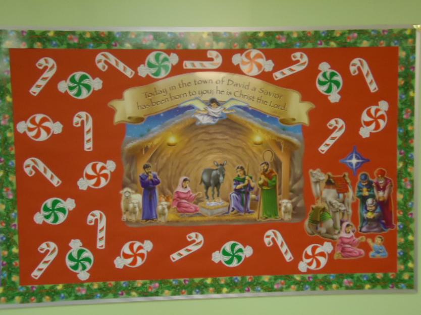Christmas bulletin Board Idea Nativity Scene