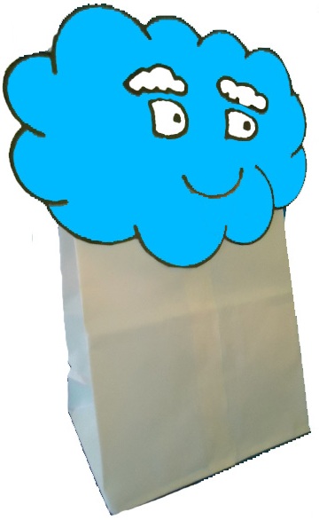 Cloud Sunday school lesson -Cloud lunch bag for treats