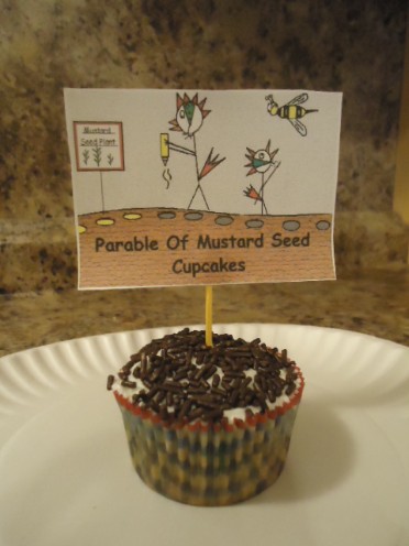 The Parable of the Mustard Seed Cupcakes, Bible Cupcakes