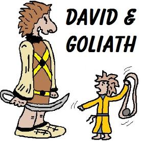 David and Goliath Clipart by Church House Collection