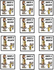 David and Goliath Cupcake Template