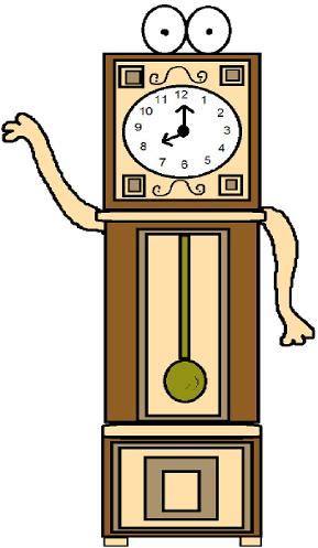 Daylight savings time clock clipart- Grandfather clock clipart