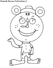 Daylight Savings Time Clock Coloring Pages