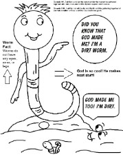Dirt Worm Coloring Page
