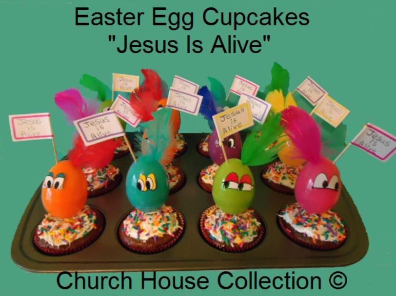 Easter Egg Cupcakes Jesus is Alive by Church House Collection