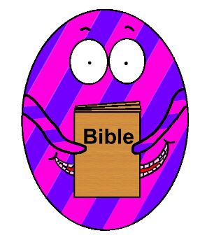Easter Egg With Bible Clipart For Sunday school