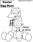 Easter Egg Hunt Coloring Pages- Easter Coloring Pages- Jesus is Alive
