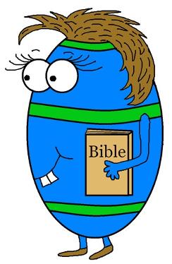 Easter Egg With Bible Clipart