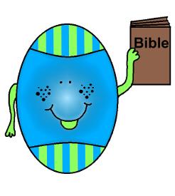 Easter Snacks by ChurchHouseCollection.com Easter Egg Holding A Bible In His Hand Cliart Cartoon Image Picture