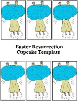 Easter Resurrection Cupcake Toppers Template