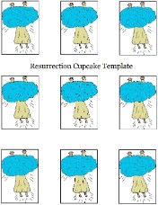 Easter Resurrection Cupcake Toppers Template
