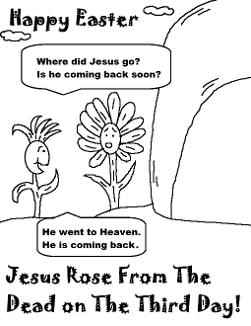 Easter Coloring Pages-Jesus Rose From The Dead Coloring Pages Flowers Talking by Tomb  by ChurchHouseCollection.com Easter Egg Coloring Pages for Sunday School Preschool Kids-Happy Easter Coloring Pages for Sunday School Bible Class