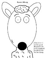 Easter Sheep Sunday school lesson- Easter sheep coloring page