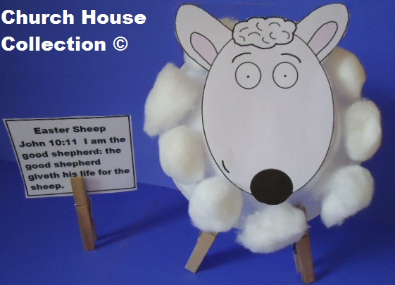 Easter Sheep Sunday school lesson - Easter sheep craft