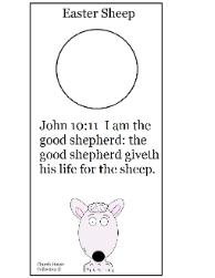 Easter Sheep Sunday school lesson- Easter sheep doorknob hanger printable