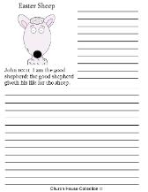 Easter Sheep Sunday School Lesson- Easter Sheep Printable Writing Paper