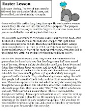 Easter Sunday school Lesson
