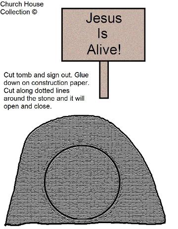 Easter Tomb Template- Easter Cutout Picture