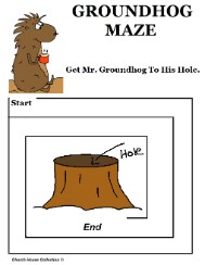 Groundhog Day Mazes For School Easy Maze