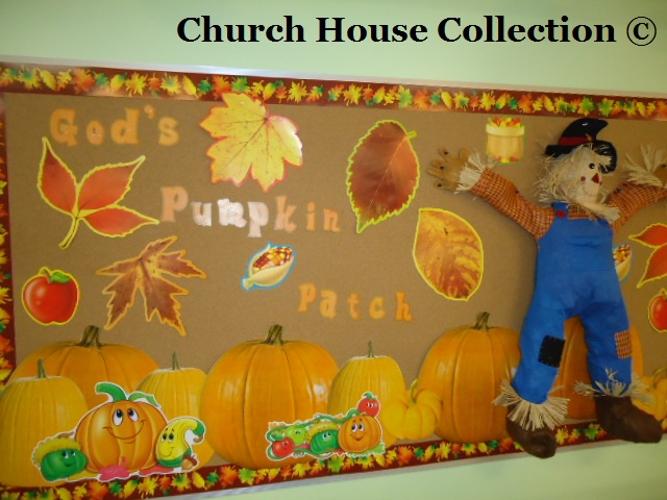 Fall Scarecrow Bulletin Board Idea God's Pumpkin Patch by Church House Collection - Fall Autumn Bullet Board Ideas For Your Classroom
