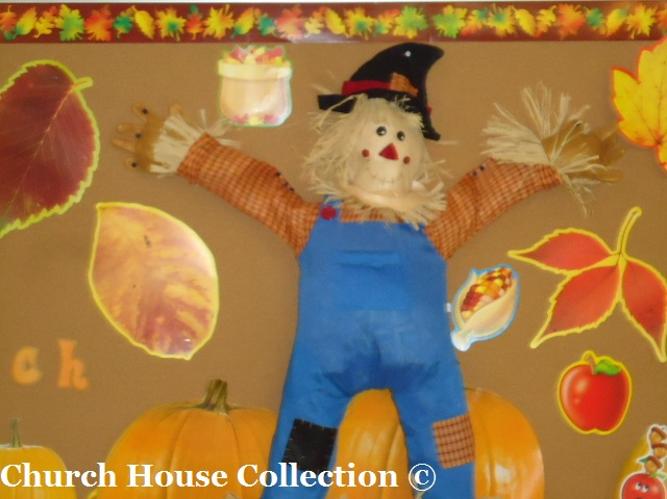 Fall Scarecrow Bulletin Board Idea God's Pumpkin Patch by Church House Collection