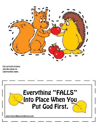 Fall Cutout Craft for Sunday School Kids by Church House Collection