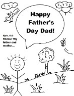 Father's Day Kid Coloring Page