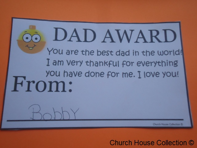 Father's Day Dad Award Printable
