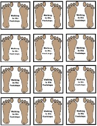 Flip Flop Walking In His Footsteps Sunday School Lesson Plan for Kids in Church by Church House Collection©