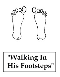 Flip Flop Walking In His Footsteps Sunday School Lesson Plan for Kids in Church by Church House Collection©