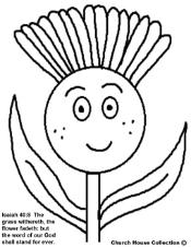 Flower Coloring Pages- Spring Coloring pages Isaiah 40:8