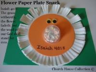 Flower Sunday School Lesson- Flower paper plate snack