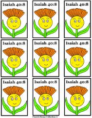 Flower Template- Flower sunday school lesson- Isaiah 40:8